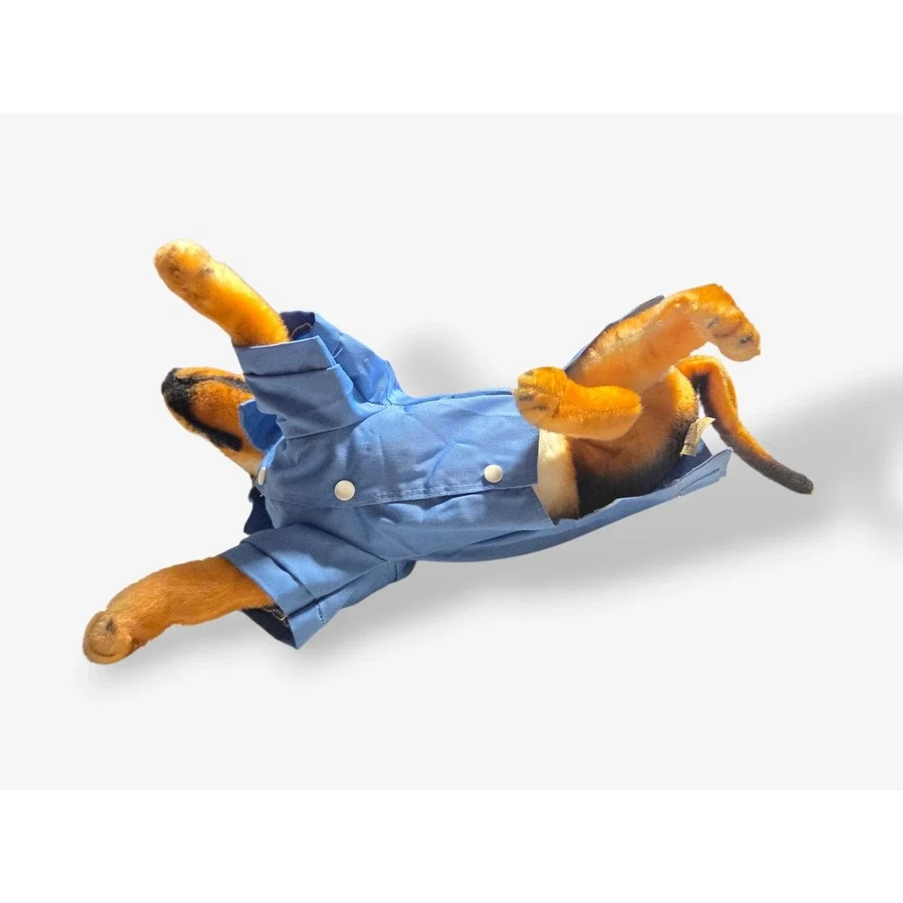 Liang Chong Blue‎ Canvas Dog Jacket with D-Ring and Snap Buttons Size